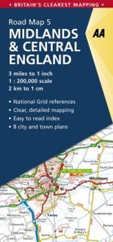 Midlands & Central England Road Map: Midlands & Central England 5. - Book  of the AA Road Map Britain