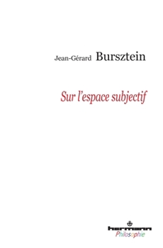 Paperback Sur l'espace subjectif [French] Book