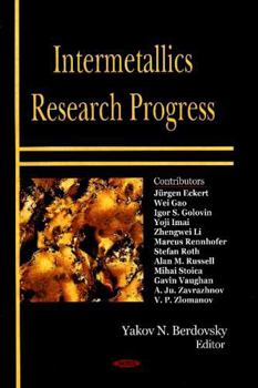 Hardcover Intermetallics Research Progress Book