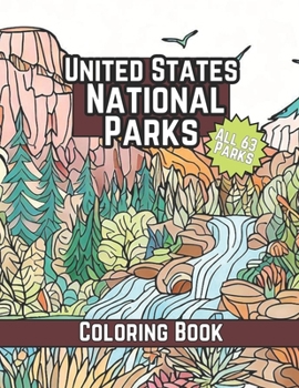 Paperback United States National Parks Coloring Book