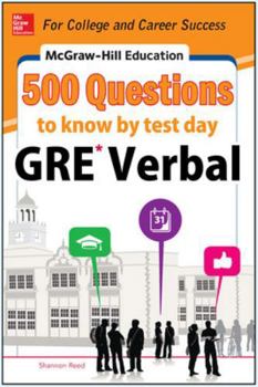 Paperback McGraw-Hill Education 500 GRE Verbal Questions to Know by Test Day Book