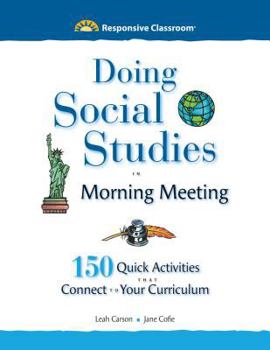 Paperback Doing Social Studies in Morning Meeting Book