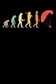Paraglider Notizbuch: A5 Liniert 108 Seiten - Retro Paragliding Evolution Notizheft - Geschenk für Paraglider (German Edition)