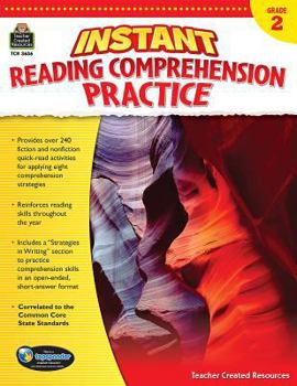 Paperback Instant Reading Comprehension Practice Grade 2 Book