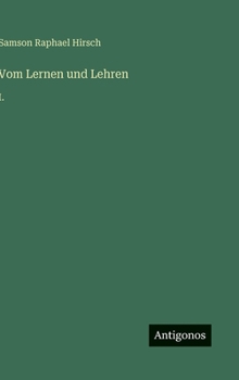 Hardcover Vom Lernen und Lehren: I. [German] Book