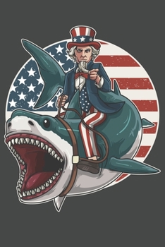 2020 Week To View Dated Planner Diary: Patriotic Uncle Sam Riding Flying Shark American Flag 6x9 Inches Paperback