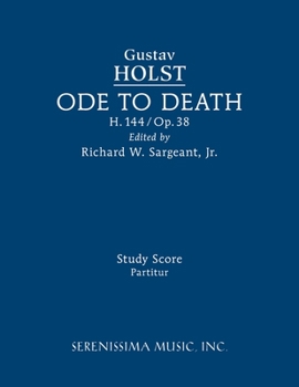 Paperback Ode to Death, H.144: Study score Book