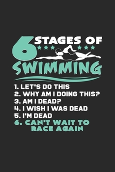 6 Stages of swimming: 6x9 Swimmingl | dotgrid | dot grid paper | notebook | notes