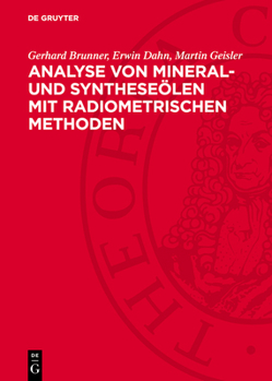 Hardcover Analyse Von Mineral- Und Syntheseölen Mit Radiometrischen Methoden [German] Book