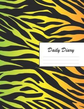 Daily Diary: Blank 2020 Journal Entry Writing Paper for Each Day of the Year | Purple Blue Green Yellow Orange Animal Zebra Print | January - December ... & Diarise Life Set Goals & Get Things Done