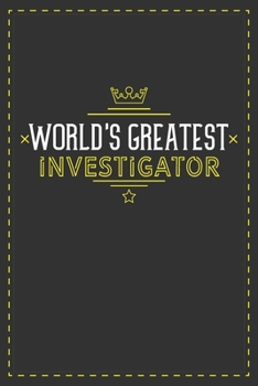 Paperback World's Greatest Investigator: Lined notebook - best gift for Investigator Book