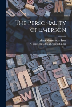 Paperback The Personality of Emerson Book