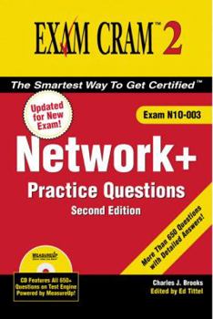 Paperback Exam Cram 2 Network+ Certification Practice Questions: Exam N10-003 [With CDROM] Book
