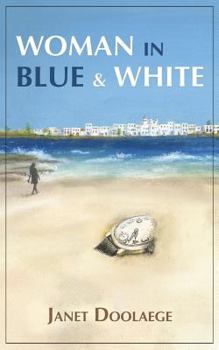 Paperback Woman in Blue & White Book