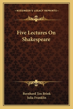 Paperback Five Lectures on Shakespeare Book