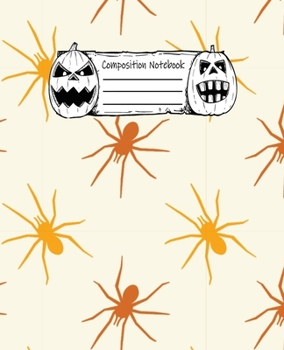 Abstract Halloween Pattern Volume 9 Wide Ruled Journal: 110 Blank Lined Wide Ruled (7.5 x 9.25) Pages to Jot Down Your Thoughts