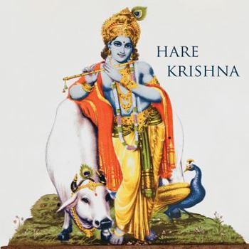 Paperback Hare Krishna: 150-Page Blank Writing Diary with Hindu Deity Krishna 8.5 X 8.5 Square (Grey) (Symbology Series of Writing Journals) ( Book