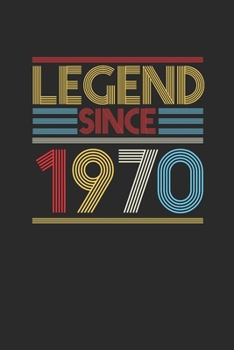 Paperback Legend Since 1970: Dotted Bullet Notebook (6" x 9" - 120 pages) Birthday Themed Notebook for Daily Journal, Diary, and Gift Book