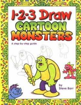 Paperback 1-2-3 Draw Cartoon Monsters Book