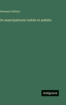 Hardcover De mancipationis indole et ambitu [German] Book