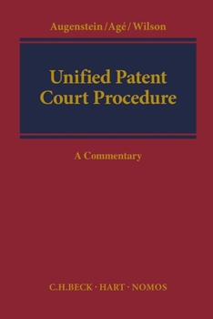 Hardcover Unified Patent Court Procedure: A Commentary Book