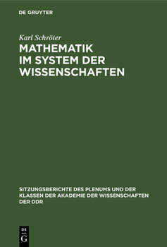 Hardcover Mathematik Im System Der Wissenschaften [German] Book