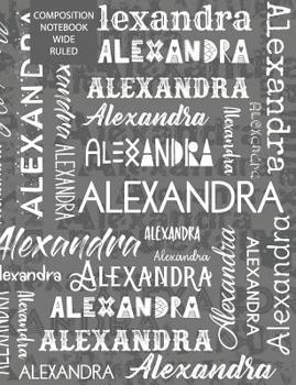 Paperback Alexandra Composition Notebook Wide Ruled Book