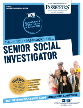 Paperback Senior Social Investigator (C-3649): Passbooks Study Guide Volume 3649 Book