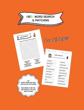 Paperback HBCU Word Search & Matching Book