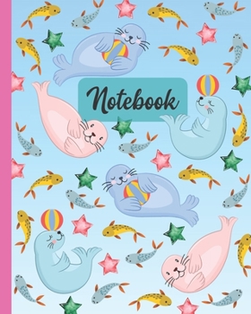 Paperback Notebook: Seal Play A Ball - Animals Diary / Notes / Track / Log / Journal, Book Gifts For Women Men Kids Teens Girls Boys Frien Book