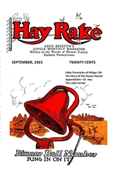 Paperback Hay Rake, V3 N3, Sept 1923 Book