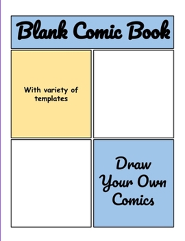 Blank Comic Book: Blank Comic Book Drawing Paper for Kids