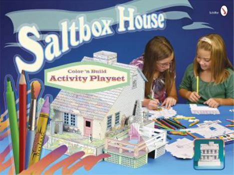 Paperback Saltbox House: Color 'n Build Activity Playset Book