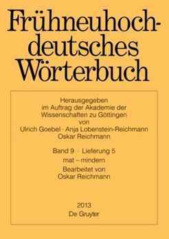Paperback Fruhneuhochdeutsche Worterbuch: Mat - Mindern (9) [German] Book