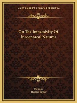 On The Impassivity Of Incorporeal Natures
