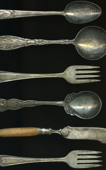 Paperback Journal: Antique Kitchenware Forks Spoons Knives Book