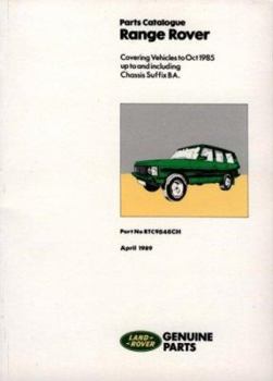 Paperback Range Rover Off Parts Catalog Book