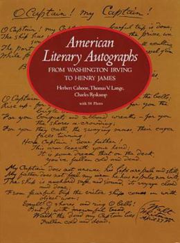 Paperback American Literary Autographs from Washington Irving to Henry James Book