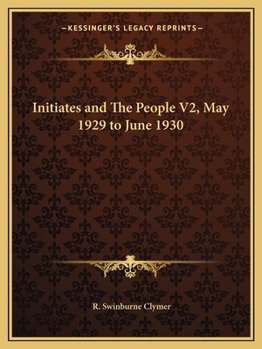 Paperback Initiates and The People V2, May 1929 to June 1930 Book