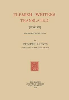 Paperback Flemish Writers Translated (1830-1931): Bibliographical Essay Book