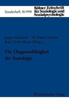 Paperback Die Diagnosefähigkeit Der Soziologie [German] Book