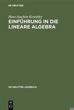 Hardcover Einführung in die lineare Algebra [German] Book