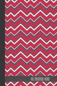 Paperback red christmas notes: small lined Christmas Pattern Notebook / Travel Journal to write in (6'' x 9'') 120 pages Book