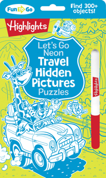 Paperback Let's Go Neon Travel Hidden Pictures Puzzles Book