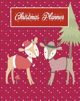 Paperback Christmas Planner: Cute Reindeers 3-Year Undated Organizer Notebook, Online Orders Tracker, Recipes, Budget Planner And Address Book