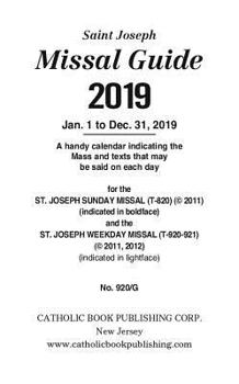 Paperback Saint Joseph Missal Guide 2019: Jan. 1 to Dec. 31, 2019 Book