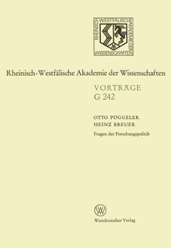 Fragen der Forschungspolitik (Geisteswissenschaft, Vortrage - Rheinisch-Westfalische Akademie der Wissenschaften ; G242)