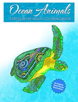Ocean Animals: Stress Relief Adult Mini Coloring Book