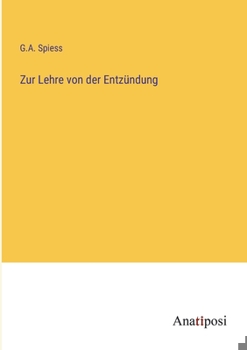 Paperback Zur Lehre von der Entzündung [German] Book