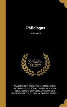 Hardcover Philologus; Volume 43 [German] Book